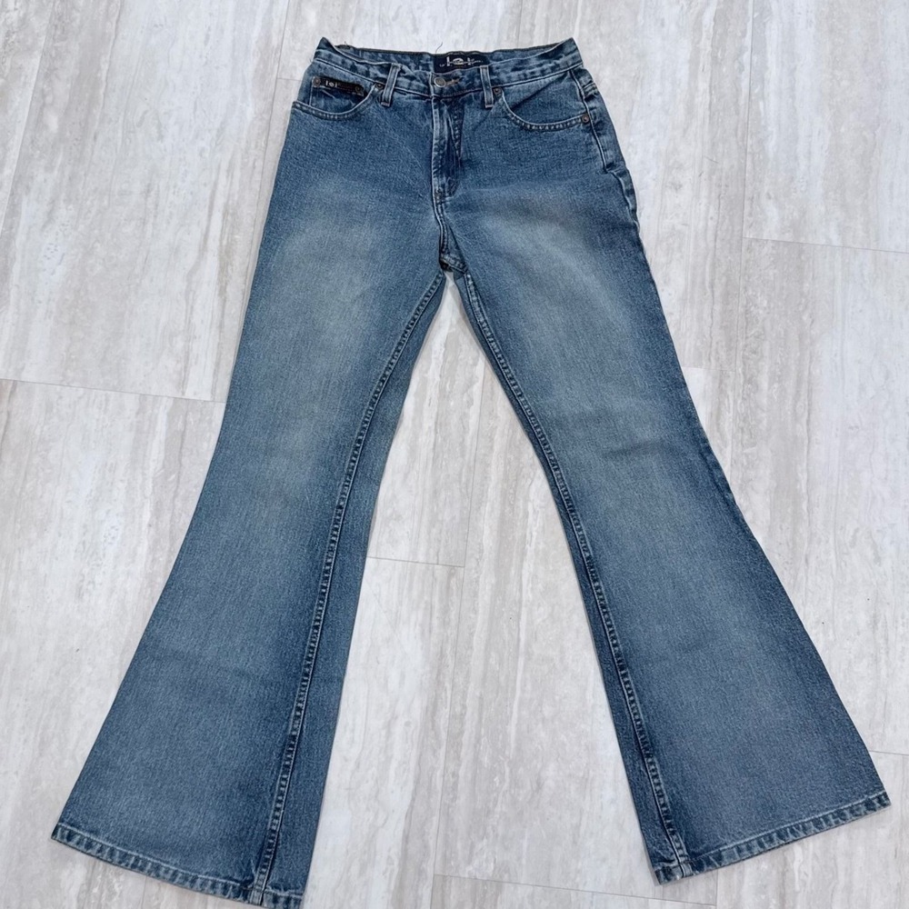 LEI VTG 90s Flare Leg Jeans Blue Denim High Waisted Vintage Size 7